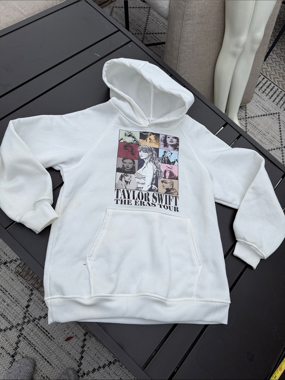 Taylor swift White Graphic concert Hoodie - The Eras Tour Sm